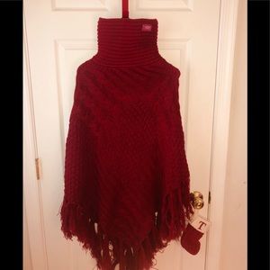 Small/Medium - Red Ugg Shrug/Poncho - NWOT